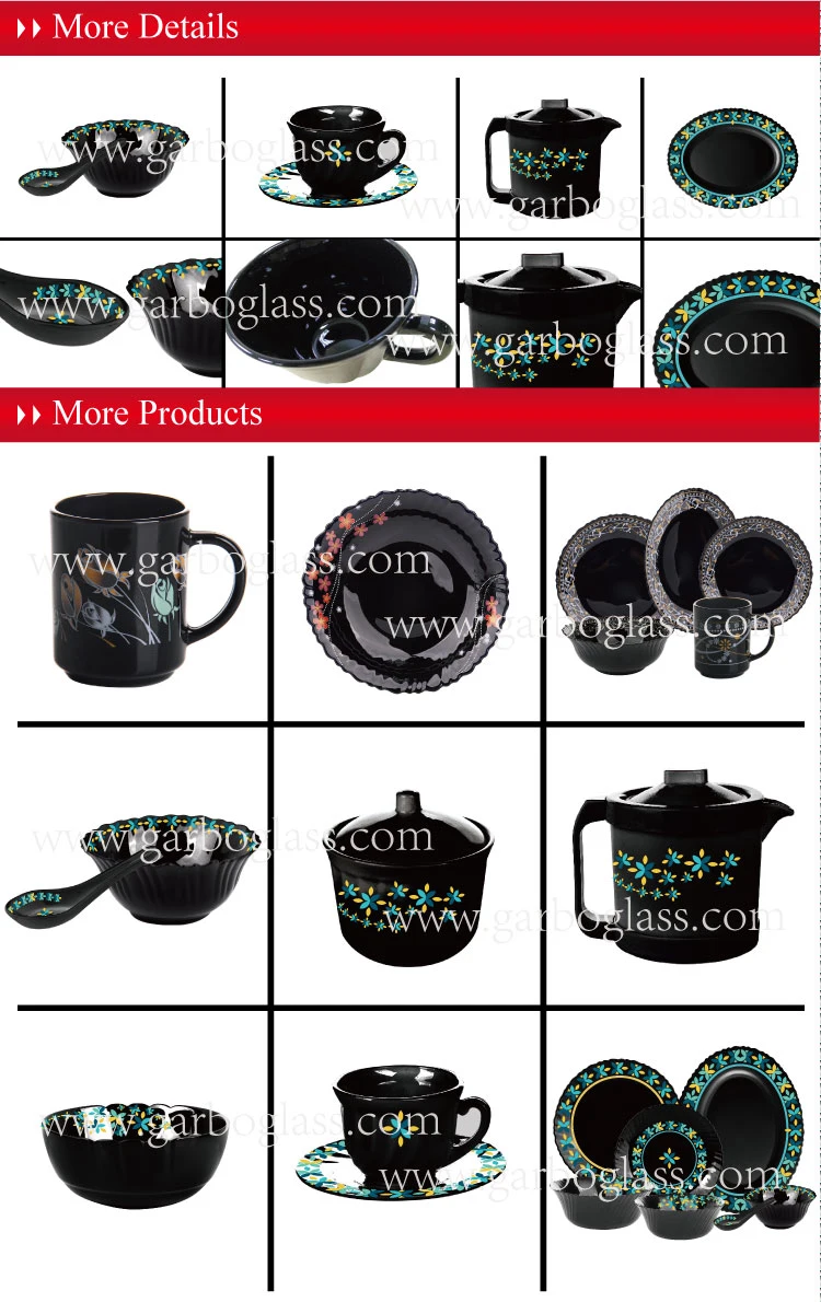 Heat Resistant 8oz Black Opal Glass Tea Coffee Mug Customized Glass Mug with Handle Hy09mk270