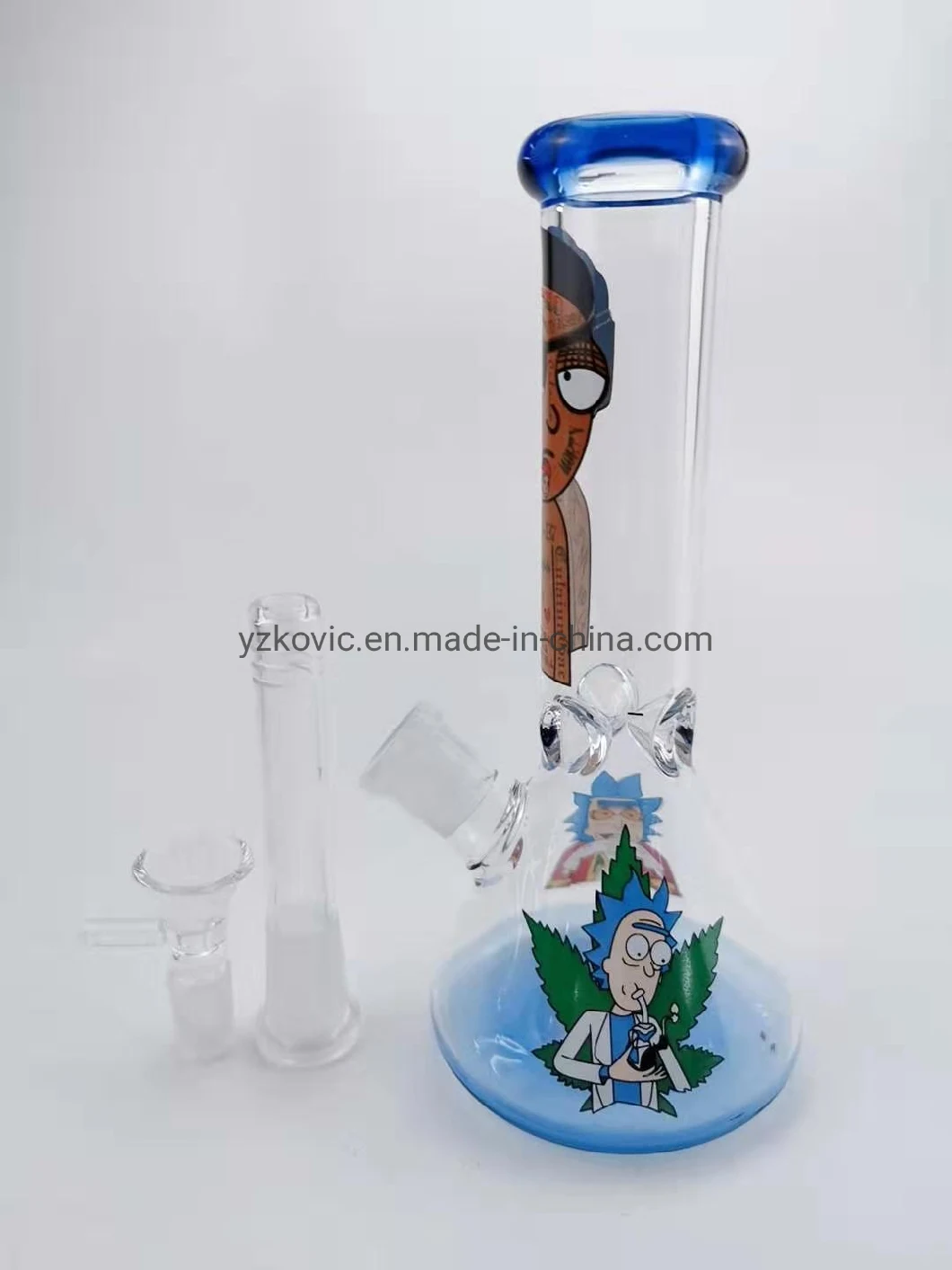 New Design Glass Water Pipe Glass Beaker Pipe 14mm Include Bowl with Wholesale Price