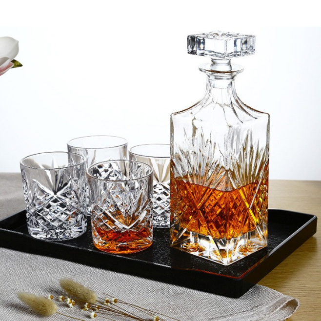 Classic Whiskey Glass Wine Cup Transparent Whiskey Glass Wine Bottle 200ml 250ml 500ml 1000ml