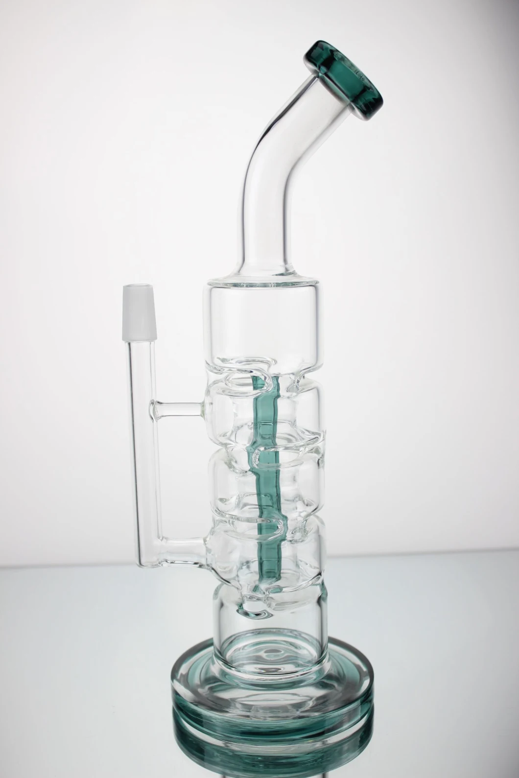 Wholesale Glass Smoking Pipe DAB Rig Pipe Beaker Pipe with Colorful Percolator