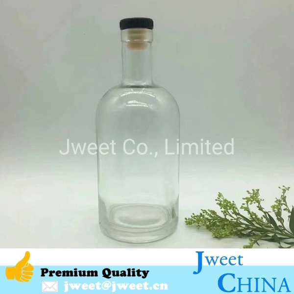 Manufactory Custom Crystal Glass Transparent 1000ml Vodka Liquor Glass Bottle