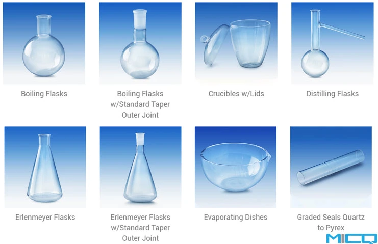 Customized Quartz Glass Labware/ Quartz Glassware /Quartz Apparatus Glass Bowl/Flask/ Crucible / Cuvette