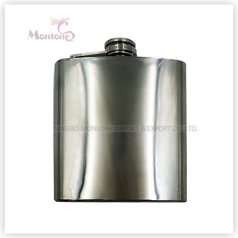 7 Ounce Screen Print Liquor/Whisky Flask, Stainless Steel Hip Flask