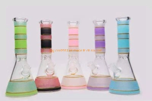 Borosilicate Colorful Thick Base Glass Beaker Water Pipe 14mm Female Joint