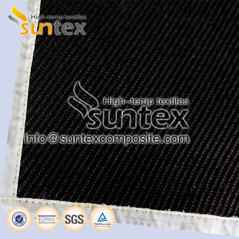 High Temperature Resistant Graphite Coated Glass Cloth Abrasion Resistant Cloth for Welding Curtains & Covers