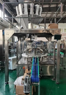 Wholesale Granular Candy Automatic Weighing Bottles Filling and Capping Food Packaging Machine