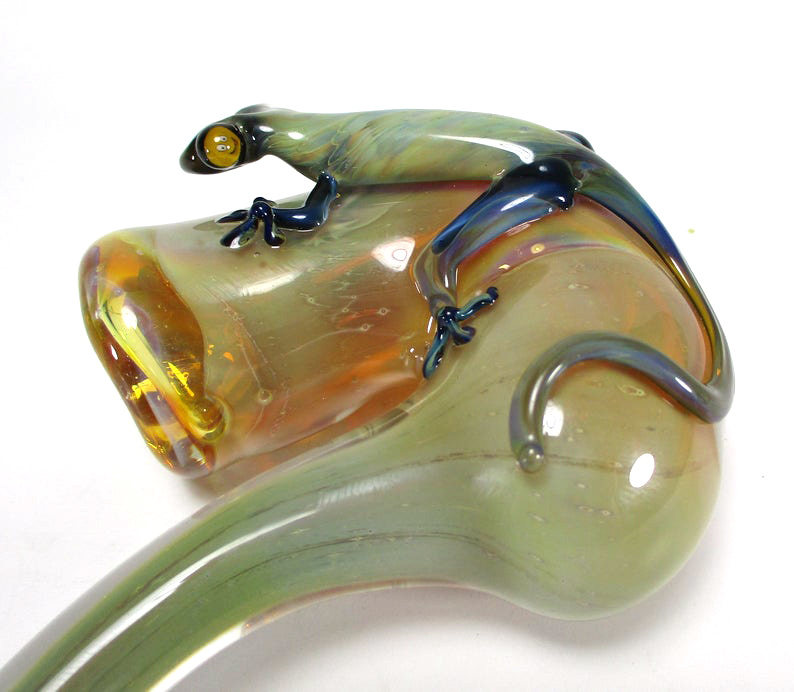 a Gecko Sherlock Glass Water Pipe Hookah Glass Smoking Accessories Glass Beaker Pipe