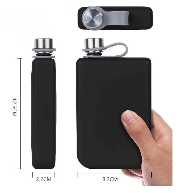 8oz Portable Stainless Steel Hip Flask Custom Liquor Flask with Funnel