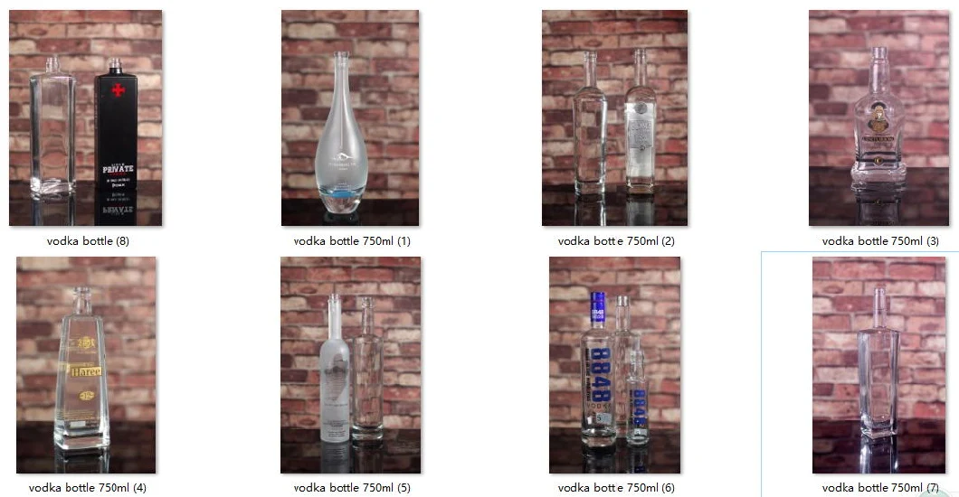 Customized Glass Bottle/Spirits Bottle/Wine Bottle/Vodka Bottle/Rum Bottle/Whisky Bottle/Liquor Bottle/Water Bottle/Glass Bottles