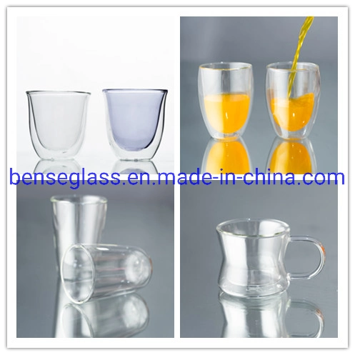 Wholesale Mouth-Blown Borosilicate Double Wall Glass Coffee Cup Tea Cup