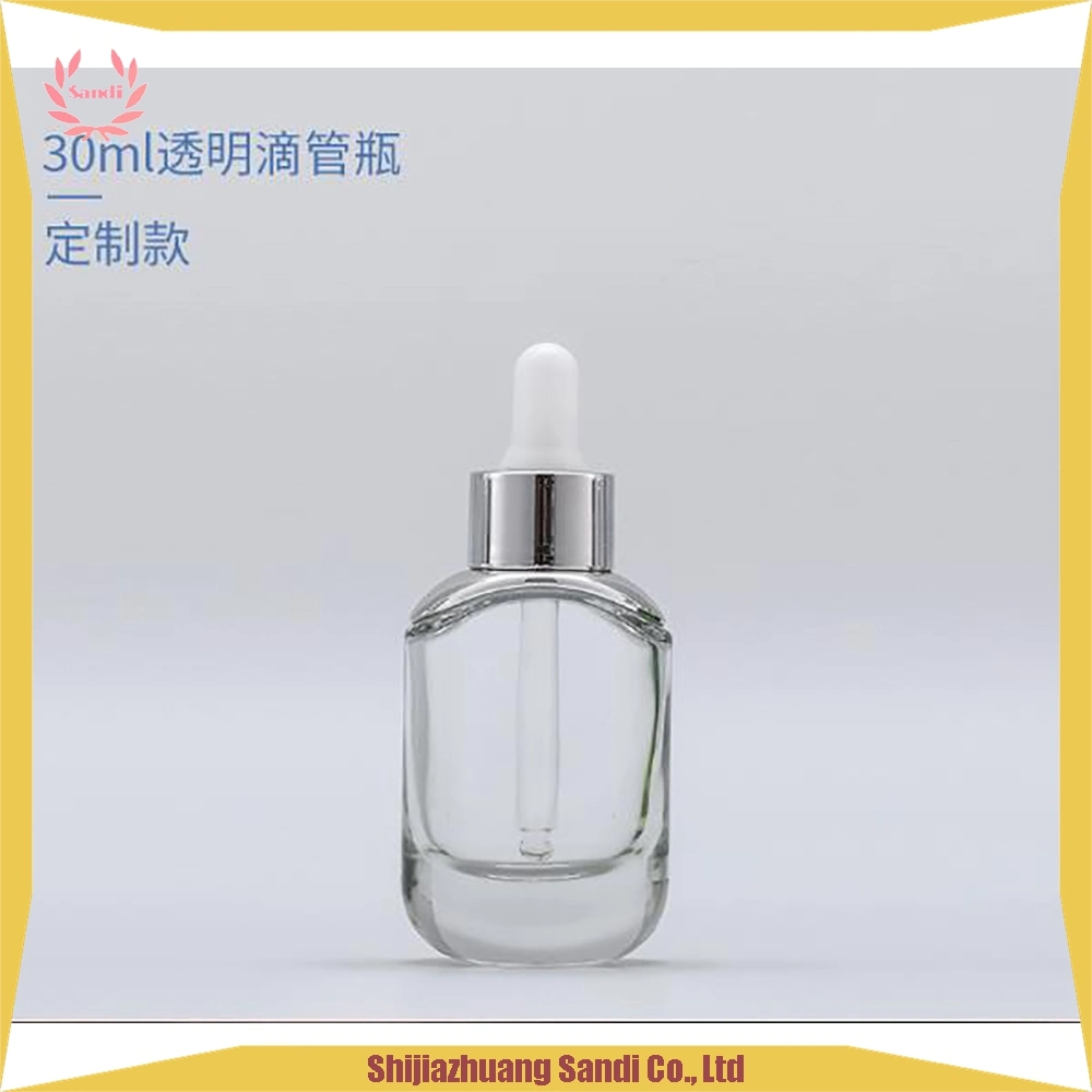 Luxury 30ml Clear Glass Dropper Bottle Oil Serum Glass Bottle