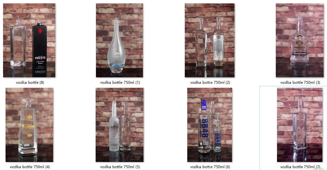200ml/250ml/375ml Flint Flask Glass Bottle