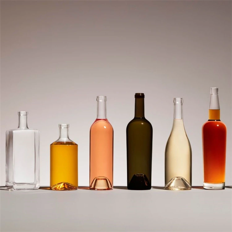 Factory Price Bottle Packaging Flat Shape Wine Bottles Glass Spirit Bottle