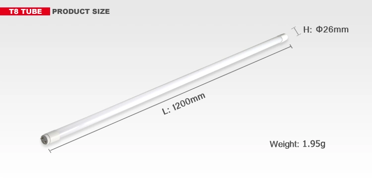High Lumen Glass LED Tube 140lm/W 5FT 24W, 3500lm Glass LED Tube