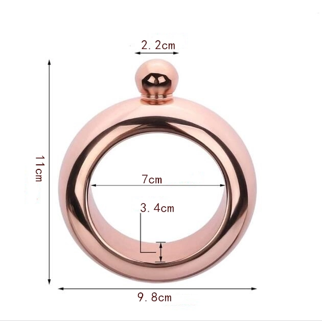 3.5oz 304stainless Steel Bracelet Hip Flask with Funnel Set Wholesale