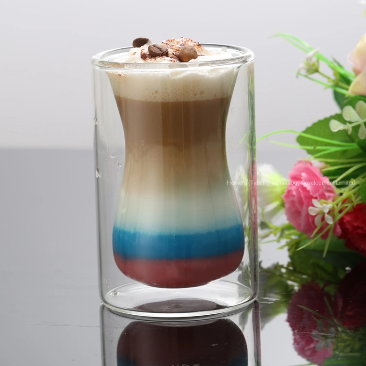 250ml Double Wall Borosilicate Glass Espresso Cup with Unique Design