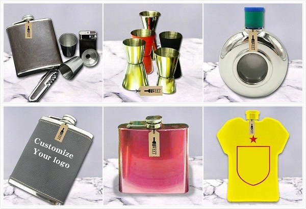 Whisky Hip Flask with Mini Funnel Set for Men Drinking