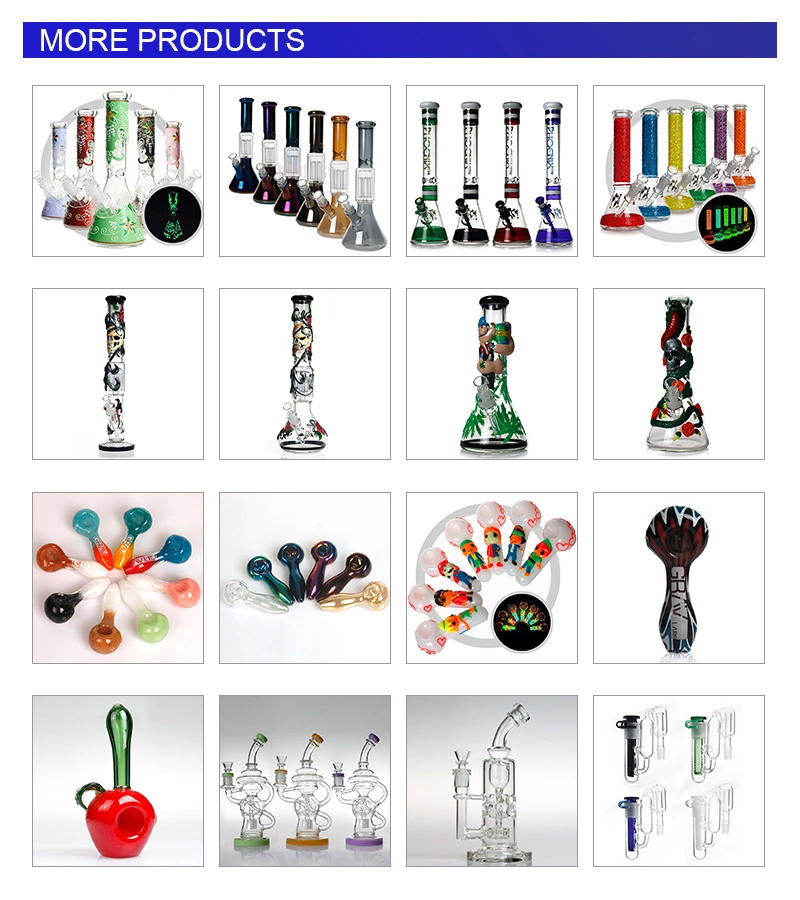 Phoenix Beaker Glass Water Smoking Pipe Thickness 7mm with Rasta Color Rod 18 Inches