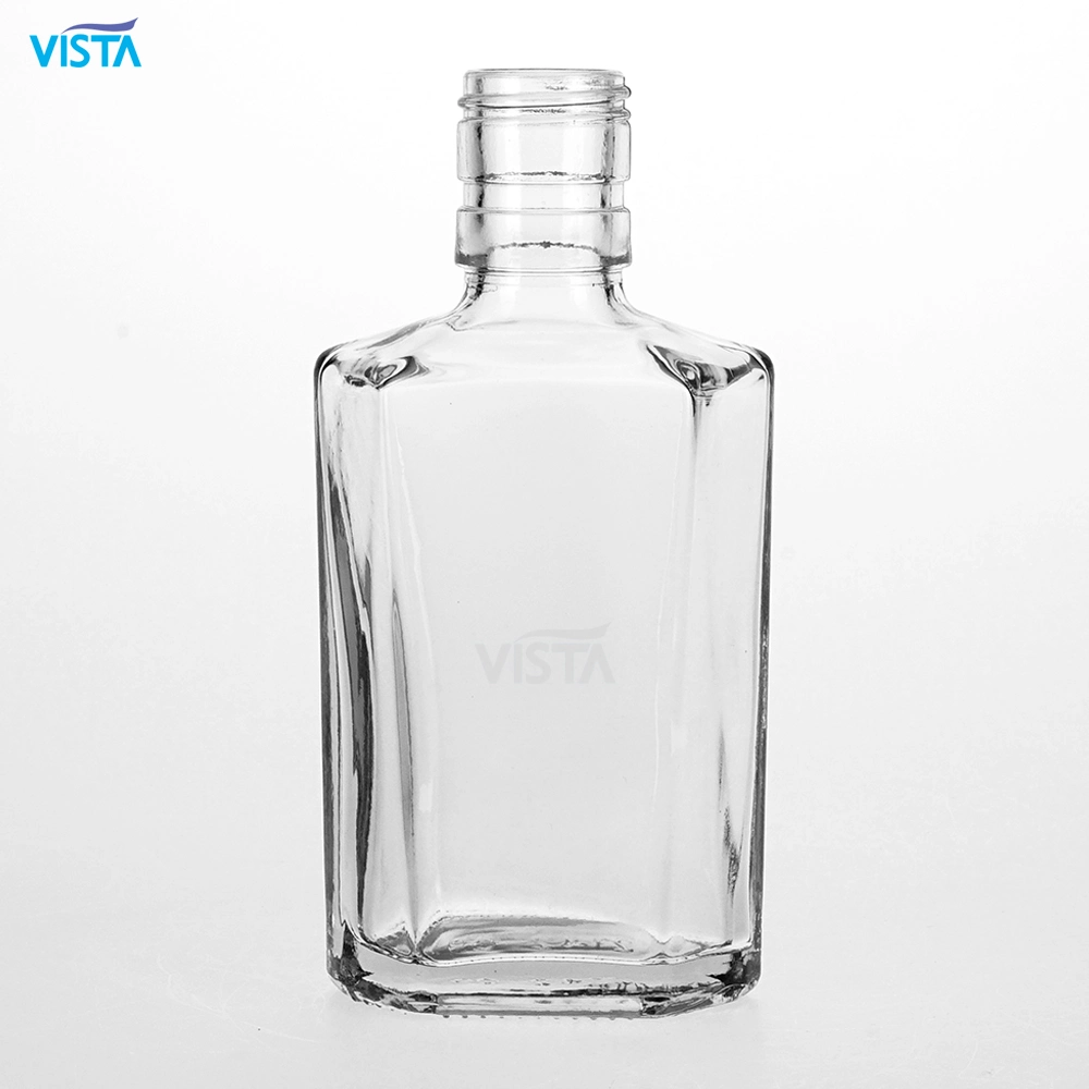 200ml Normal Flint Flask Vodka Glass Bottle with Screw Cap