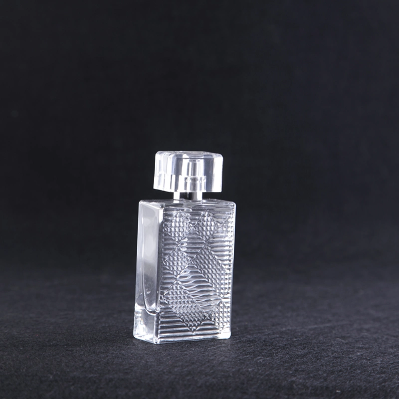 Clear Luxury Perfume Glass Square Bottle of Perfume Bottle 30ml 50ml 100ml Glass Bottles