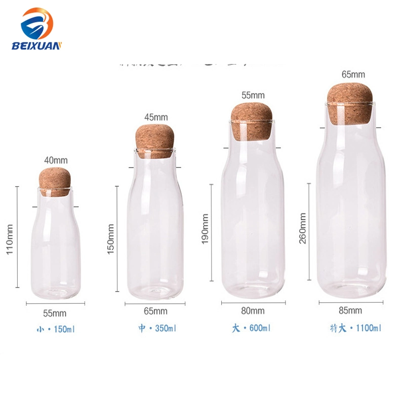 Wholesale 150ml Japanese Style High Borosilicate Glass Milk Juice Bottle