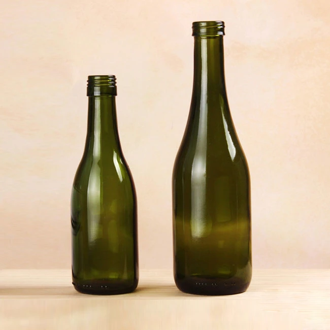 Glassware/Glass Bottle/Dark Green Round Red Wine Bottle 125ml/300ml