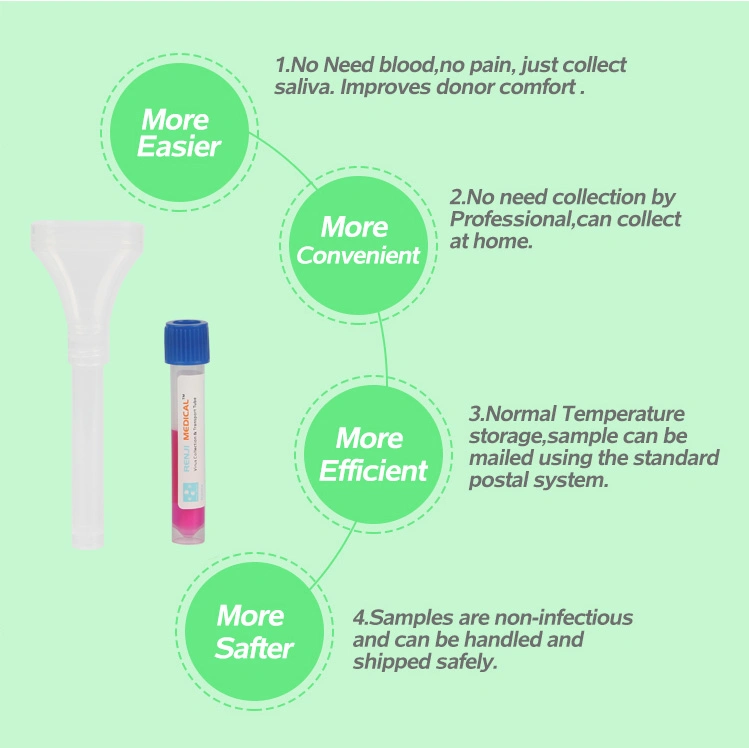 Wholesale PCR Saliva Test Kits High Specimen Collection Kit Saliva Towel Funnel Vtm Tube Set