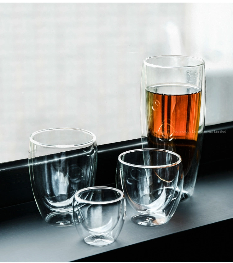Glassware Double Wall Borosilicate Glass Cups for Tea or Coffee Use