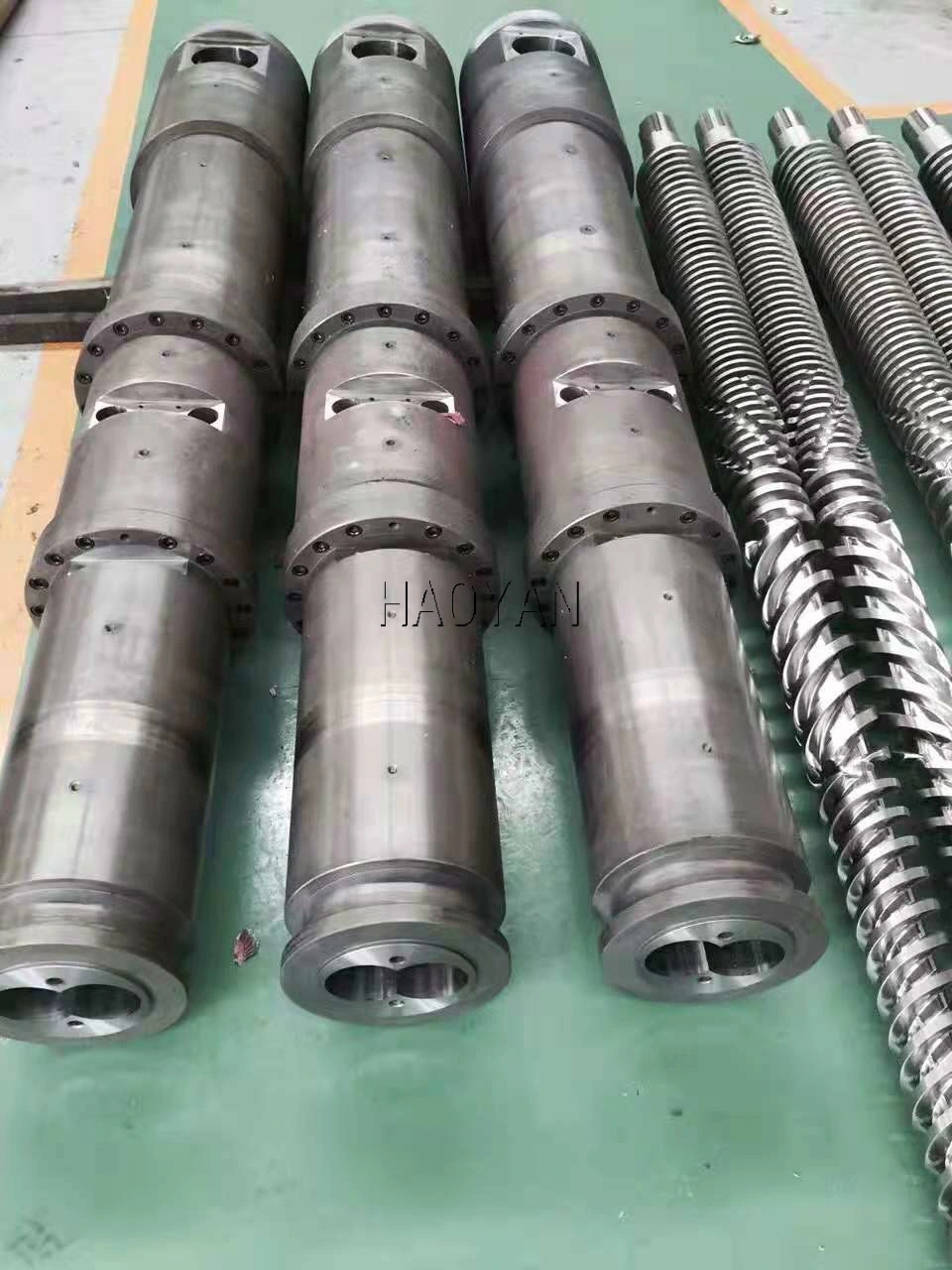 Kmd Conical Twin Screw Barrel for Pipe/Sheet/Profile/Pelleting, Krauss Maffei Conical Twin Barrel Screw