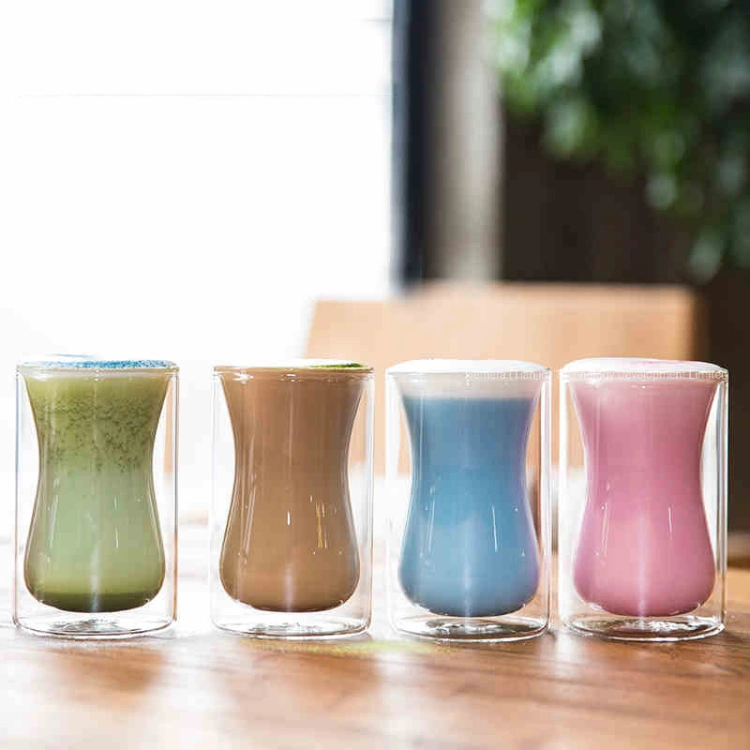 250ml Double Wall Borosilicate Glass Espresso Cup with Unique Design