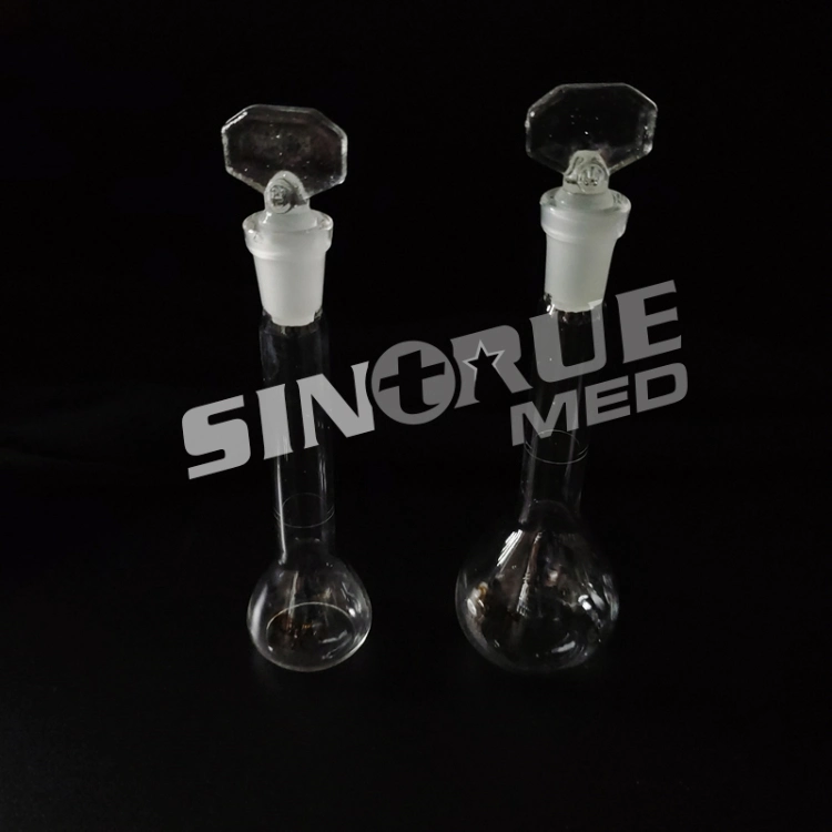 Lab Volumetric Flask with Ground-in Glass Stopper or Plastic Stopper