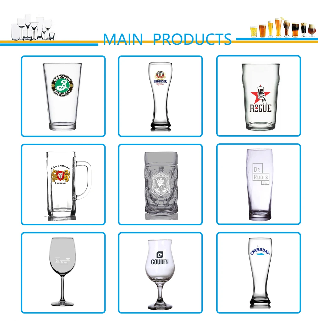 Promotional Glassware Glass Cups 12oz New Design Beer Glassware