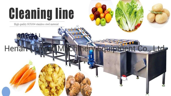 Bestseller Good Quality Vegetable and Fruit Bubble Washing Machine, Brush Polishing Machine and Air Drying Machine