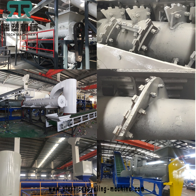Excellent Quality Pet Bottle Crushing Line for Recycling Washing Plastic Bottle with Label with Floating Washer