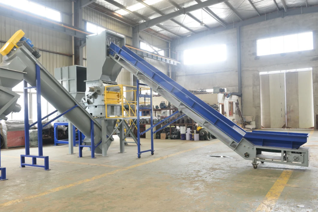 Pet Bottles Crusher Price Waste Pet Plastic Bottle Flakes Washing Recycling Machine with Hot Washer