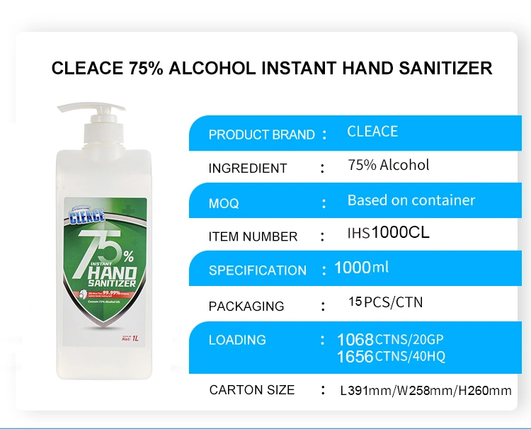 Convenient Quick Drying Hand Washing Free Hand Washing Liquid Medical Alcohol 75 Disinfectant Gel