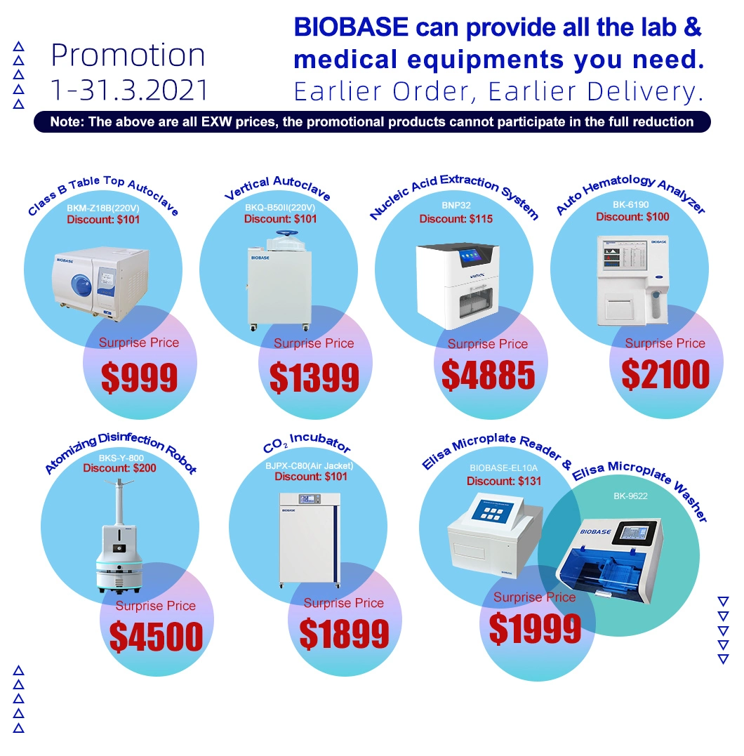 Biobase Elisa Microplate Washer with 5 Inch LCD Screen for Hosppital and Lab