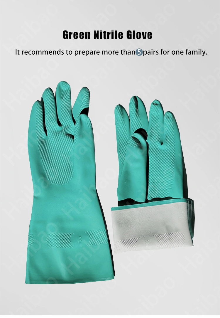 Long Mechanics Chemical Resistant Nitrile Lab Garden Industrial Work Rough Gloves Car Wash Manufacturers