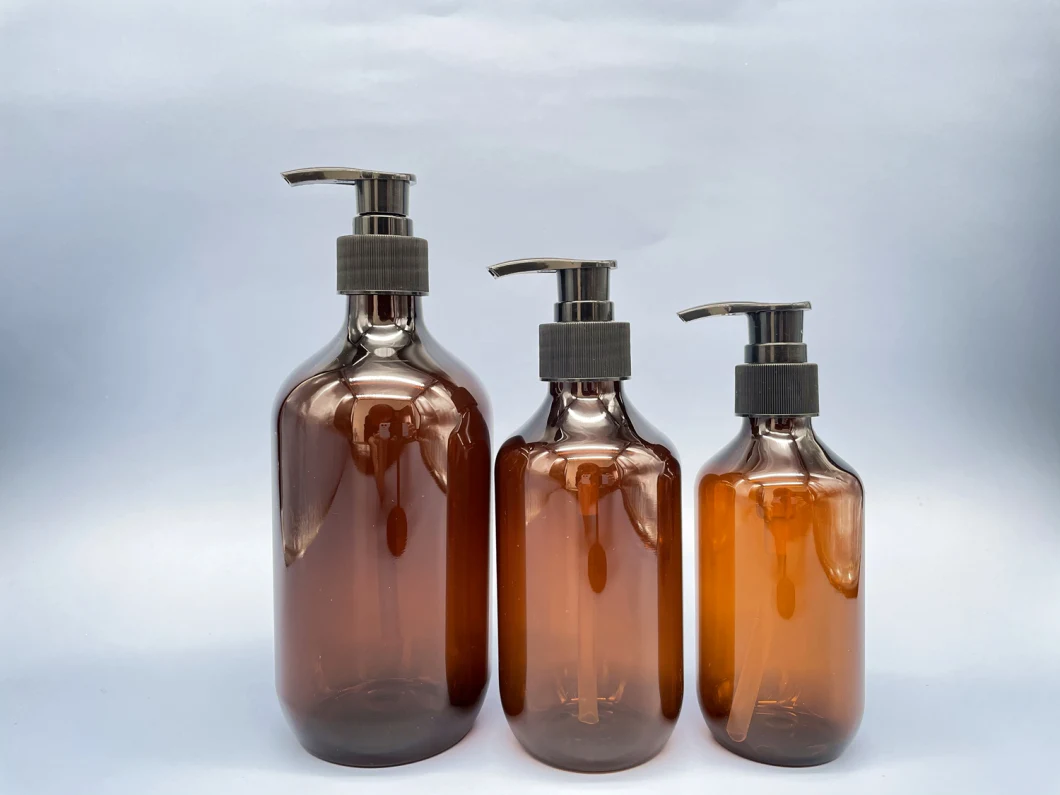 Cosmetic Packaging 200ml to 500ml Pet Amber/Matt Hair Shampoo Conditioner Bottles