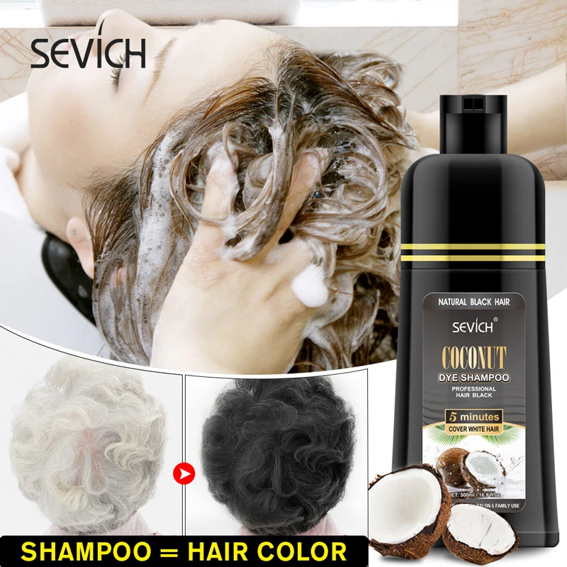 Free Shampoo Private Label Best Quality Black Hair Dye Shampoo for White Hair to Black