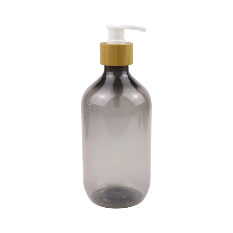Personal Care Industrial Use 300ml Pet Clear Boston Round Plastic Shampoo Bottle