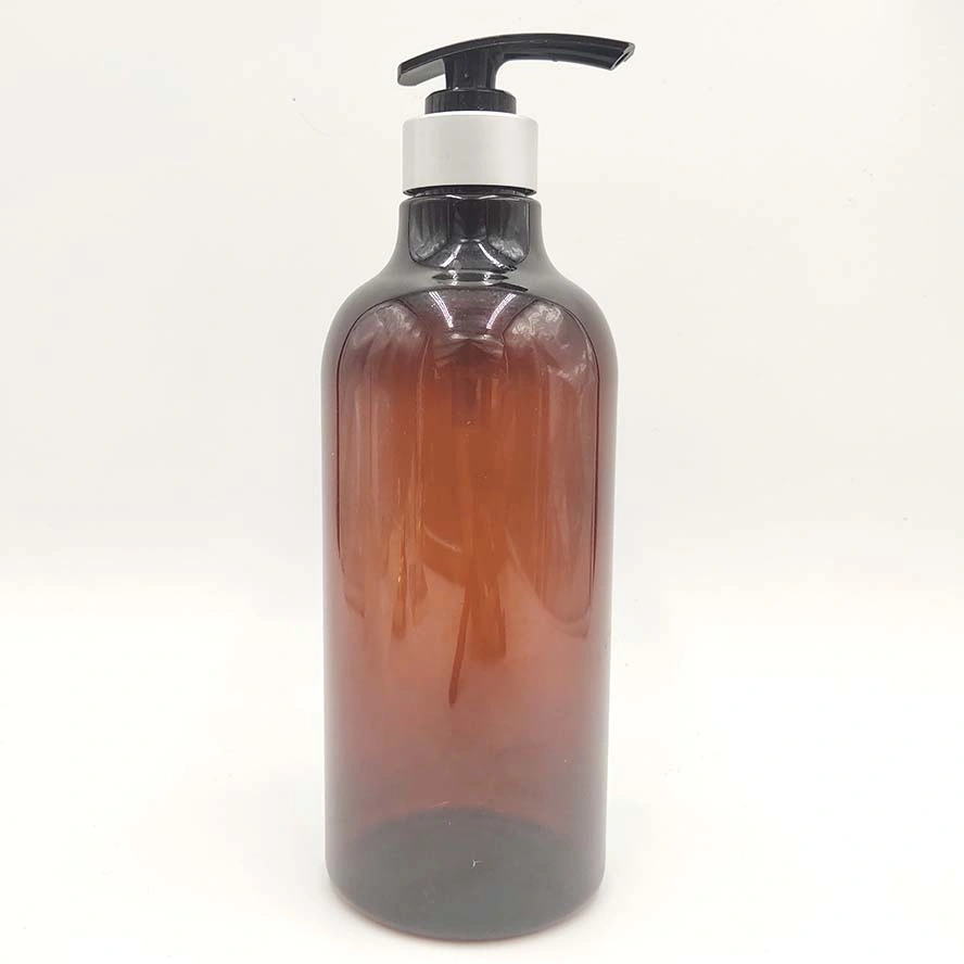 500ml Pet Plastic Packaging Amber Color Bottle for Shampoo and Conditioner