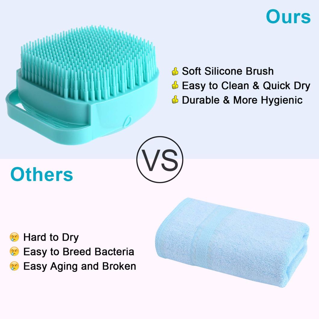Pet Dog Shampoo Brush Cat Massage Comb Grooming Scrubber Brush for Bathing Short Hair Soft Silicone Rubber Brushes