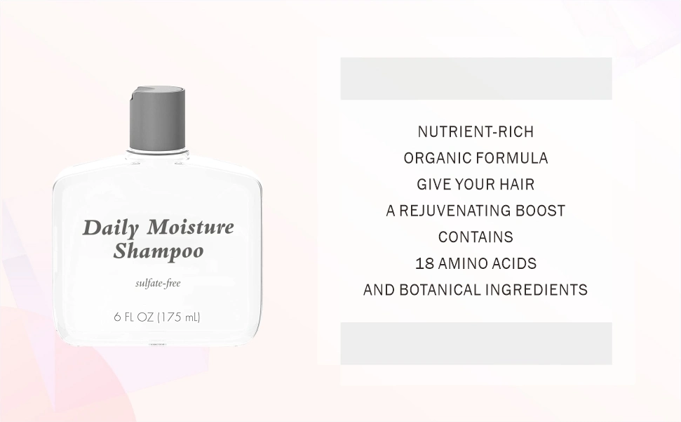Clarifying Daily Moisture Shampoo Gentle Sulfate Free Hair Care with Natural Ingredients