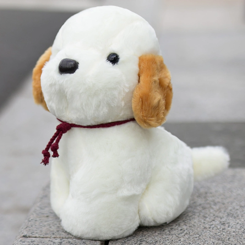 Lovely Soft Puppy Dog Adorable Sitting Plush Puppy Dog Birthday Presents Factory Outlet