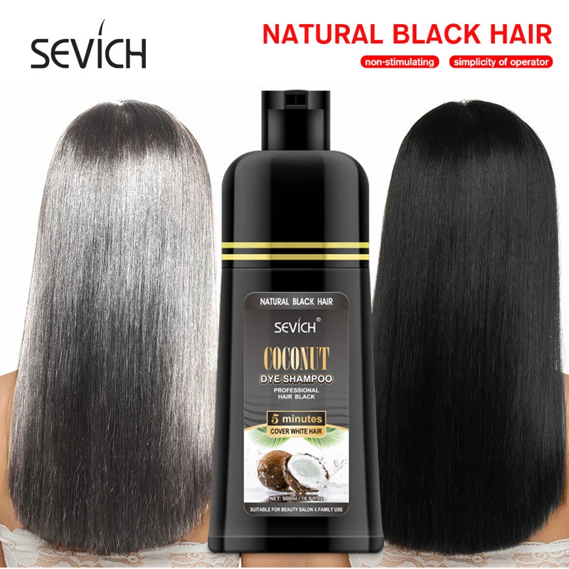 Free Shampoo Private Label Best Quality Black Hair Dye Shampoo for White Hair to Black