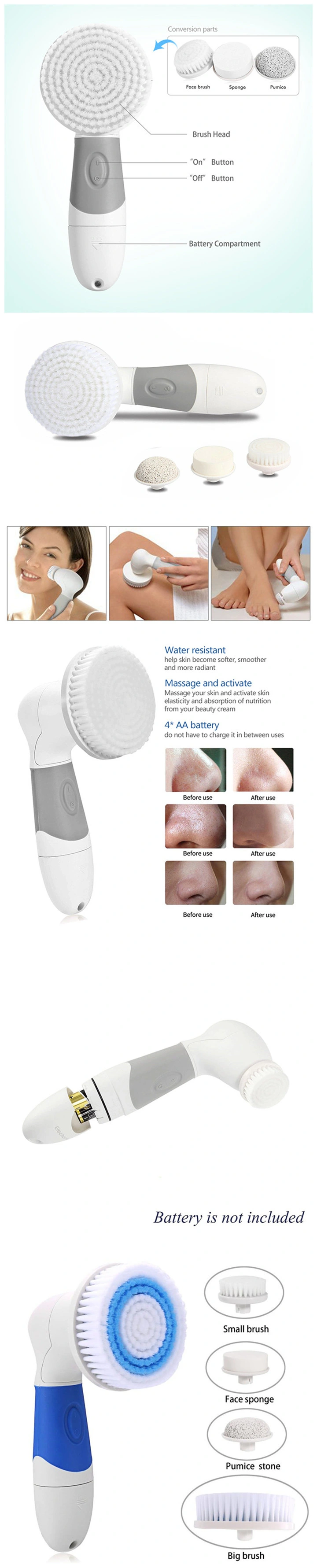 Factory Sales Silicone Facial Brush Cleanser /Ultrasonic Face Cleanser