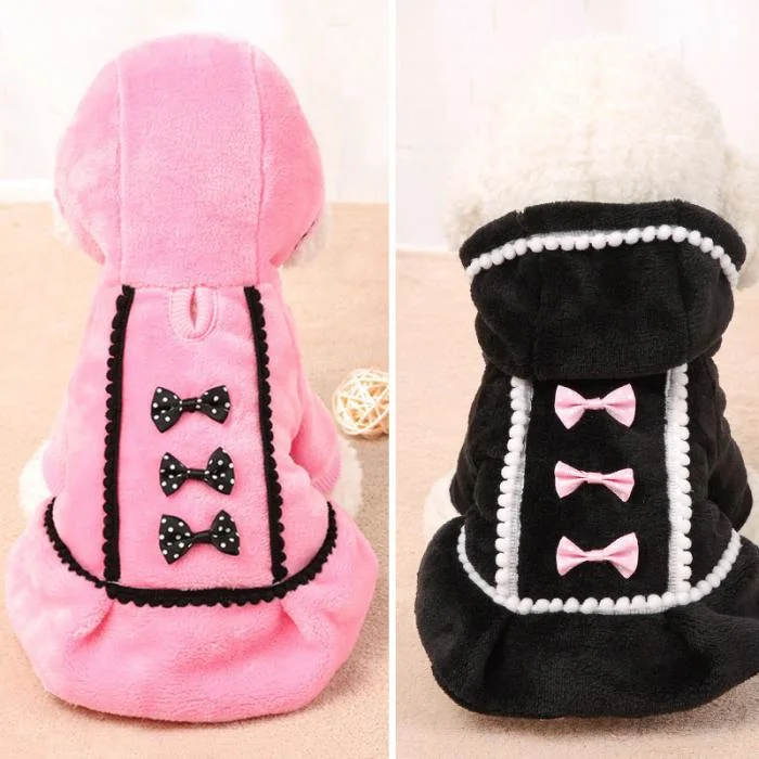 Autumn Winter Pets Dog Clothes Coat Jacket Cute Hooded Puppy Outfits Pets Products E2s