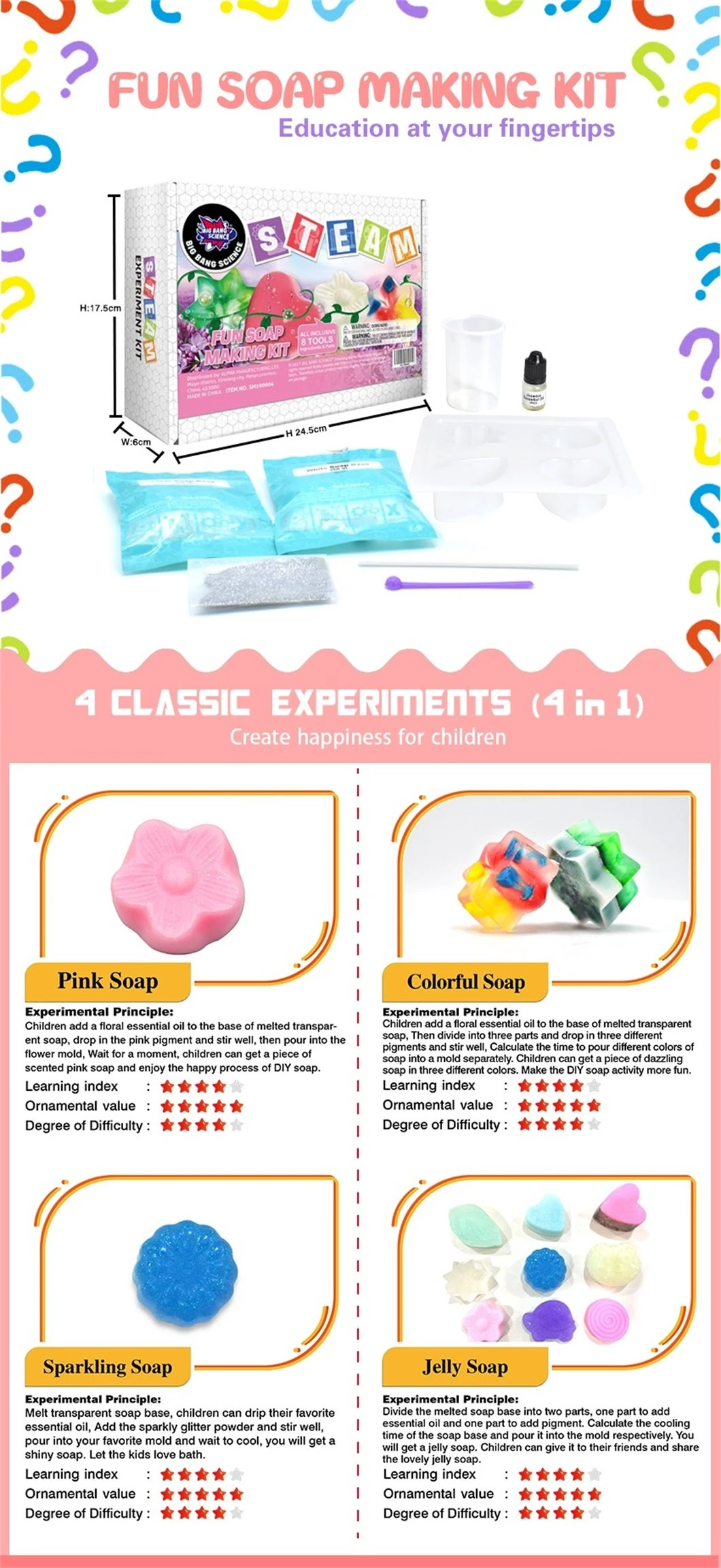 DIY Soap Kit DIY Soap Making Toy Girls Toy for Kids 8+