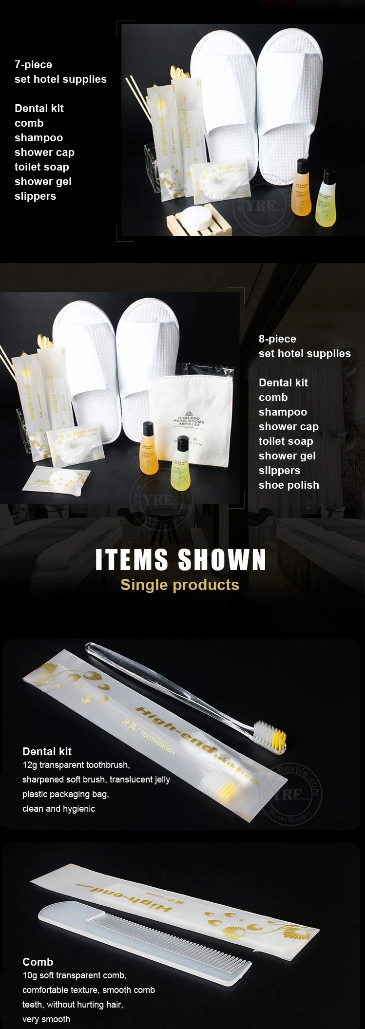 5 Star Hotel Amenity Wholesale Disposable Hotel Shaving Kit Mini Shampoo Soap Hotel Amenities